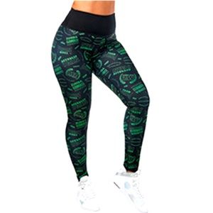Team Zumba High Waisted Long Leggings Color: Bold Black Size: S